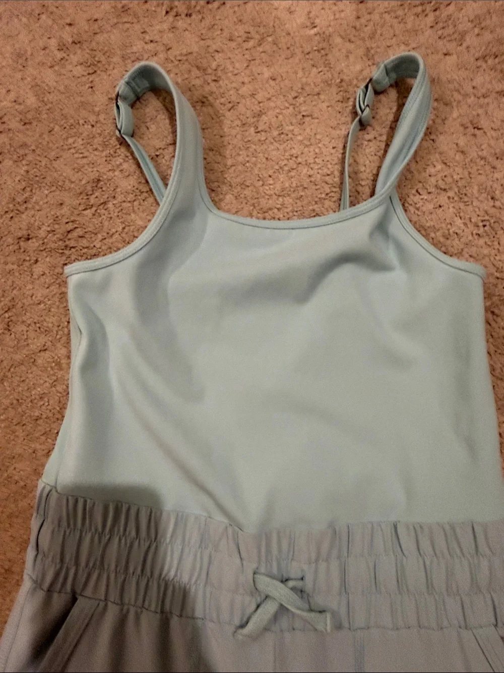 abercrombie kids Light Mint Jumpsuit with Elastic Waist and Pockets